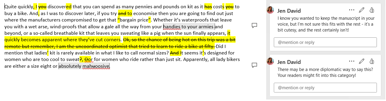 draft text from editing project with errors highlighted.
