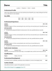 Free CV template