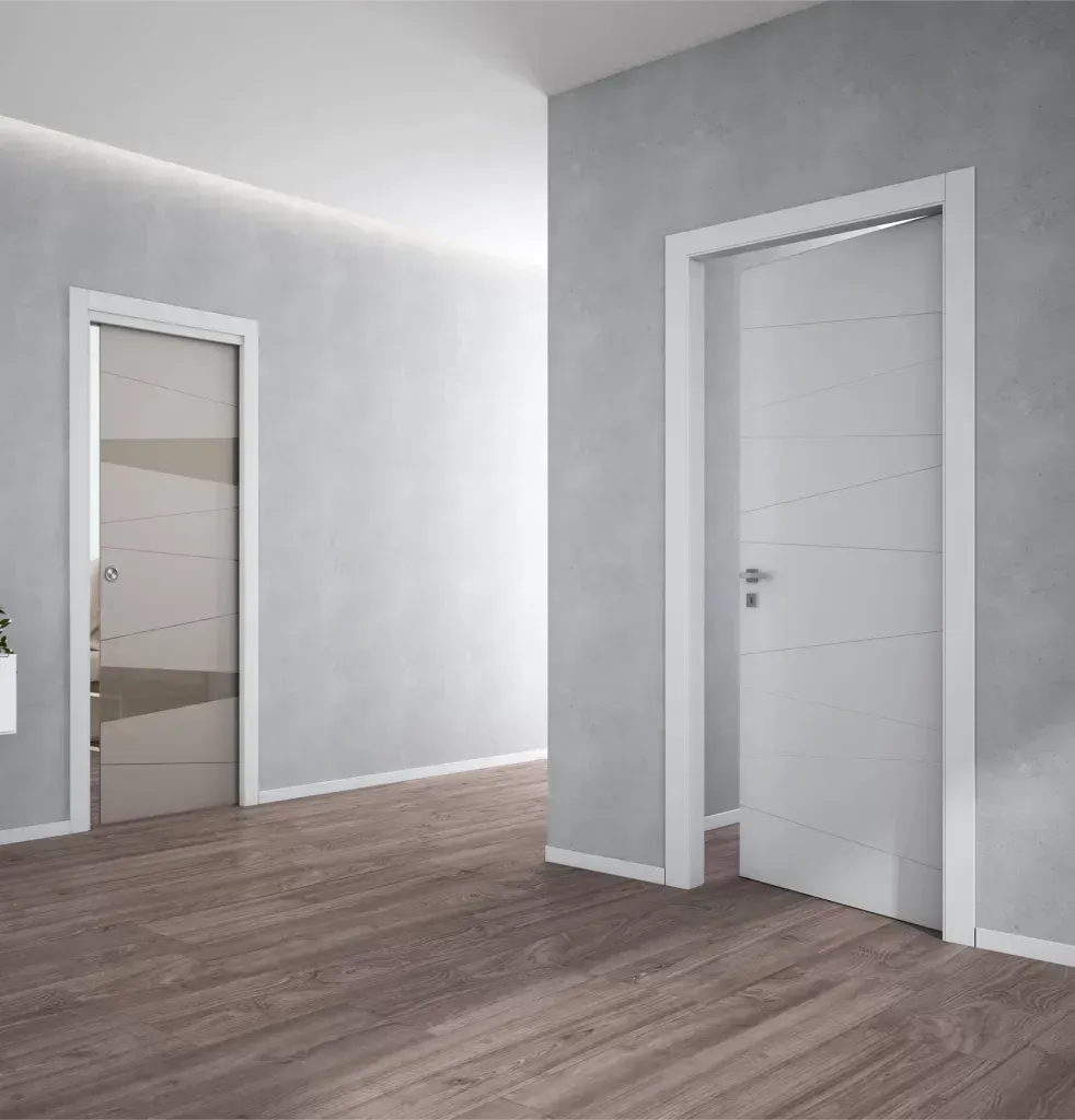 porta per interni in vetro di Battisti Serramenti a Sover, Trento