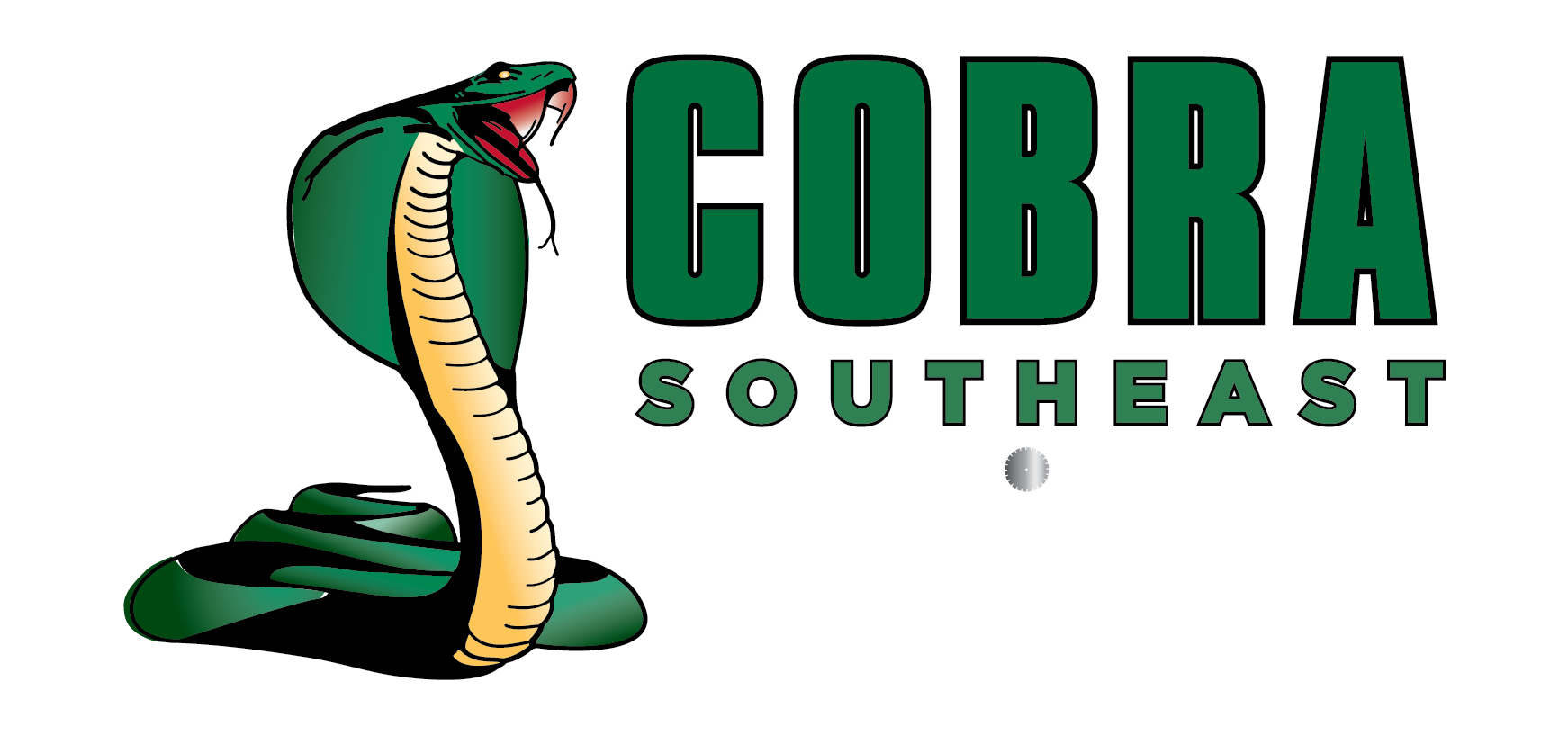 The logo for cobra southeast has a snake on it