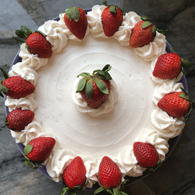 Vegan Cassata Cake completed