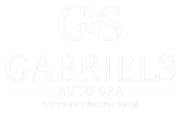 White logo reading “CAS GABRIELS AUTO SPA” with “DRIVEN BY REFINED” underneath.