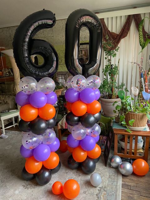 60th Birthday Balloons — Chicagoland, IL — Design on a Dime Co Inc 60th Birthday Balloons — Chicagoland, IL — Design on a Dime Co Inc