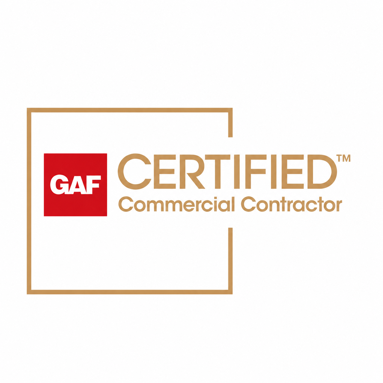 GAF Certified Commercial Contractor badge