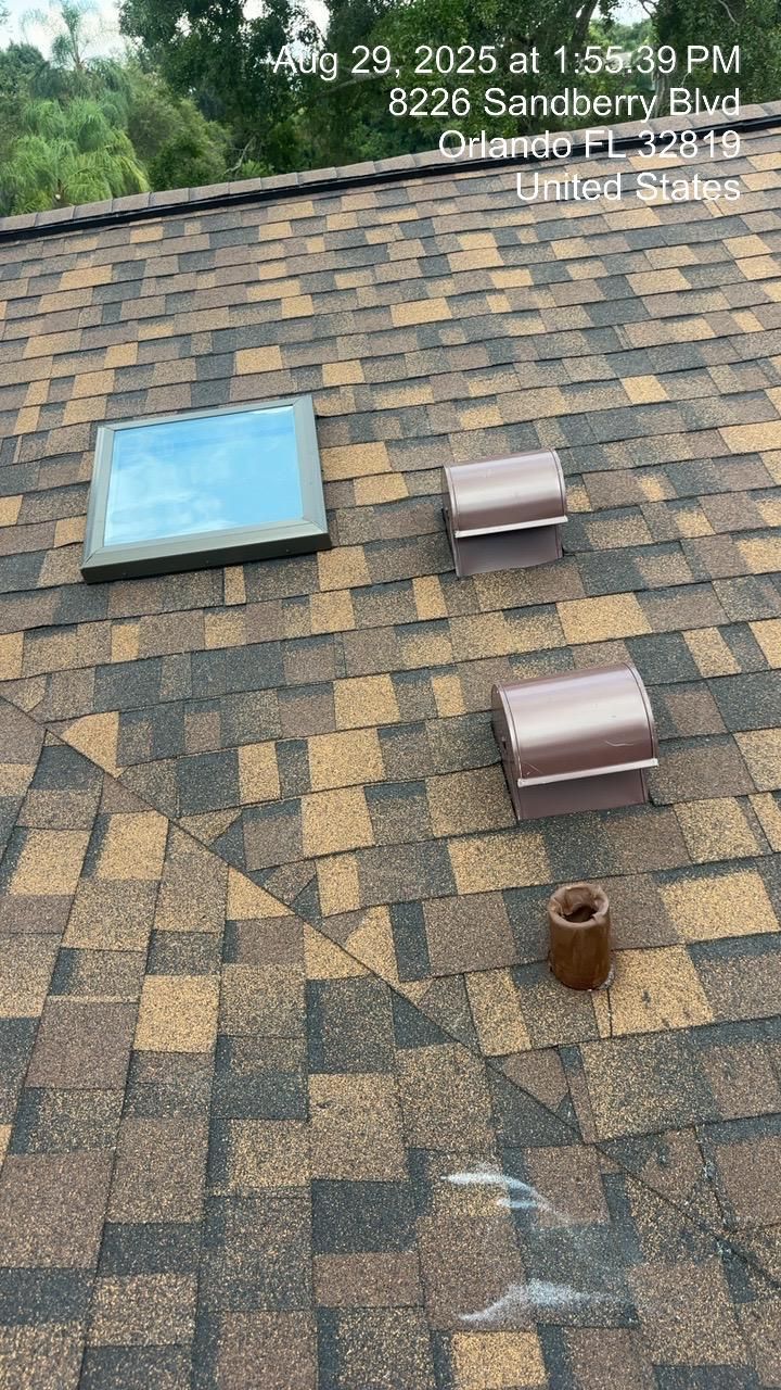 Completed residential roofing project by Rhyne Roofing in Central Florida