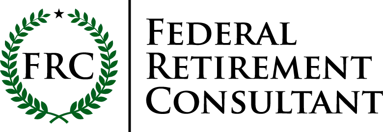 The federal retirement consultant logo has a laurel wreath on it.