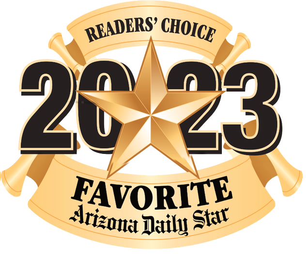 Readers' Choice award logo for 2023, featuring a gold star and ribbon with 