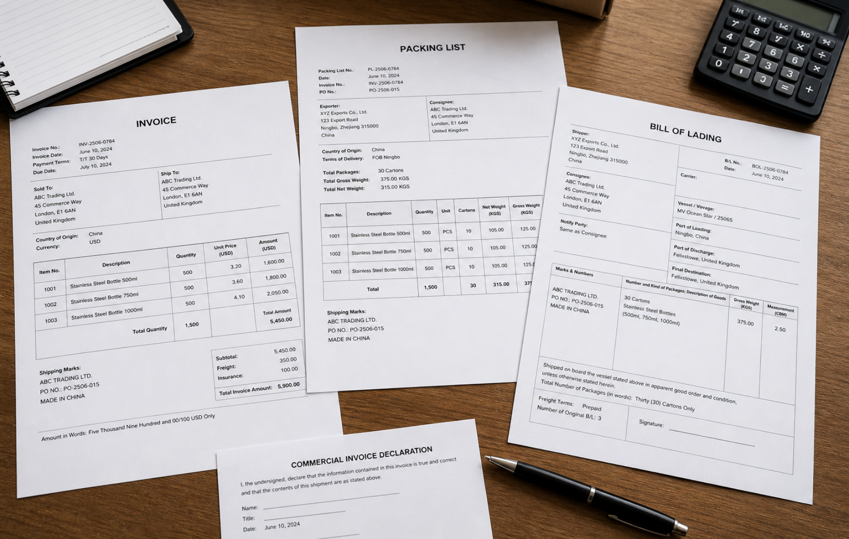 export compliance paperwork for marine engines