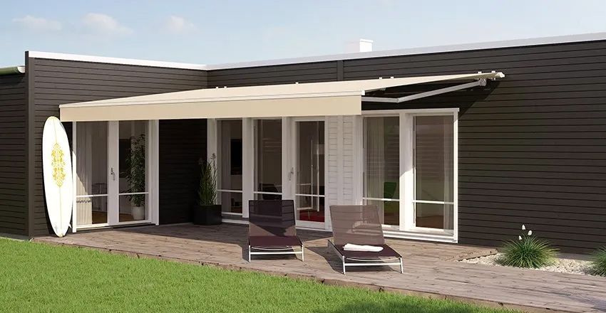 A House With a Patio and Chairs in Front of It — Cover Me NQ in Currajong, QLD