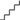 Gray staircase icon with five ascending steps on a white background