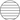 Round gray icon with horizontal stripes inside a circle