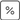 Percent sign (%) icon in a rounded square button