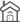 Outline of a house with a slanted roof and front door, in gray line art on white background