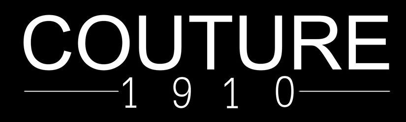 COUTURE logo with the year 1910 displayed beneath the word. White text on a black background.