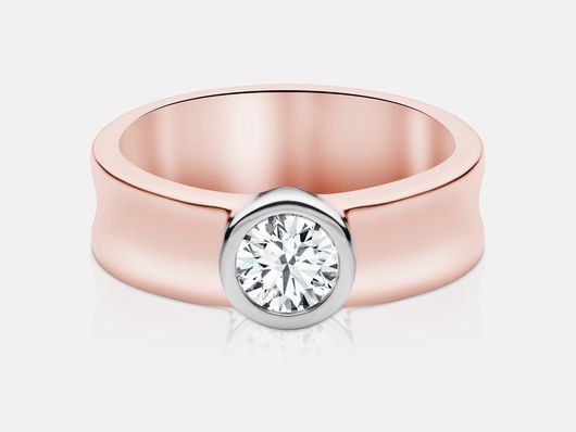 Bezel Set Solitaire Engagement Ring