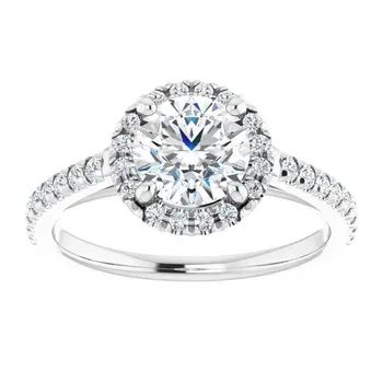 No.6 halo engagement ring.