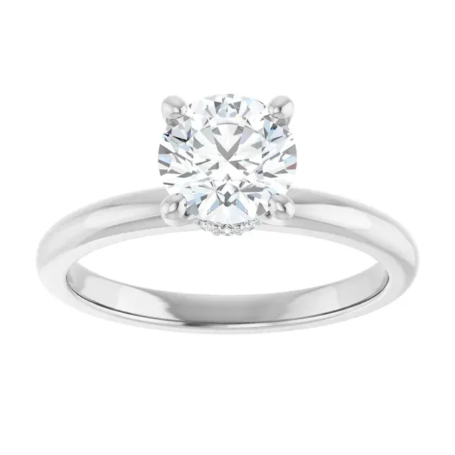 No.7 hidden halo engagement ring.