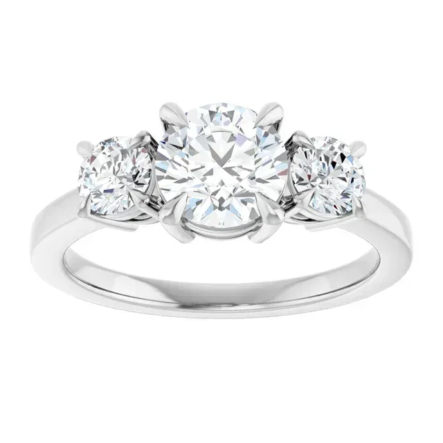 No.8 three stone engagement ring.