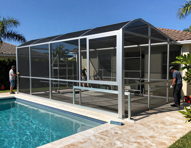 Storm damage screen repair Palm Bay FL