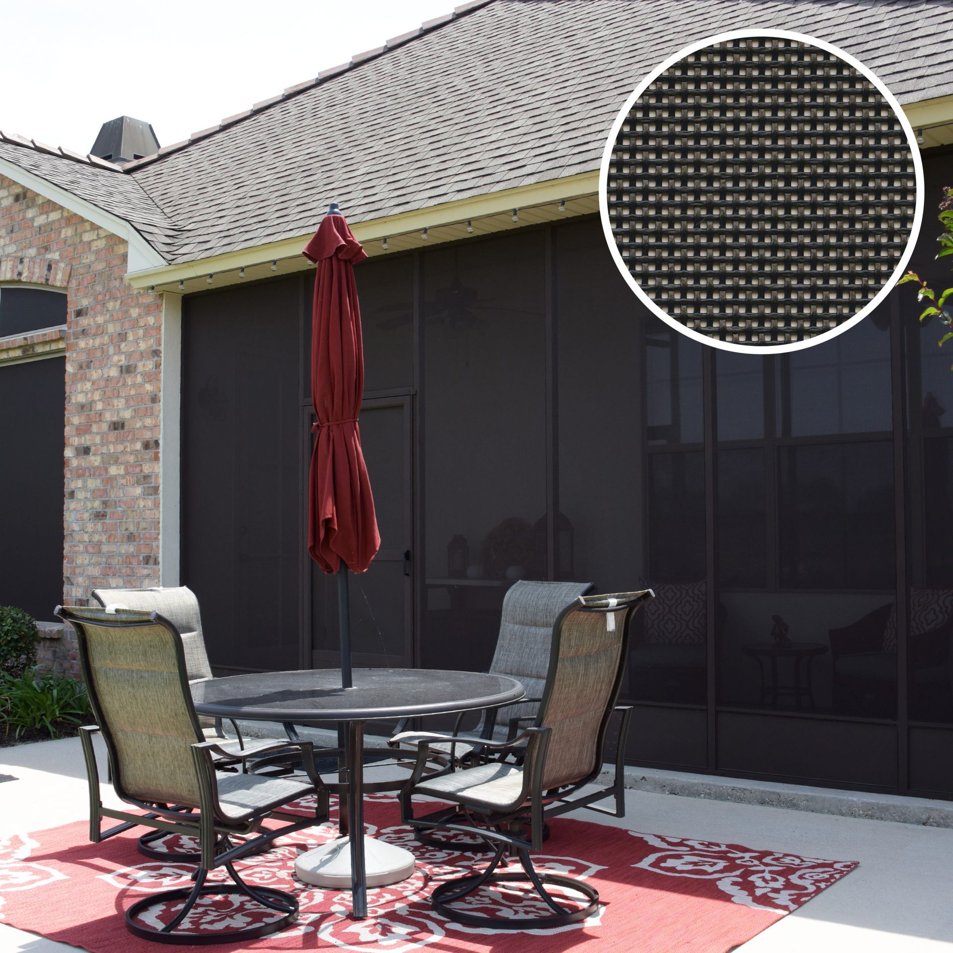 Gray and black grid of tiny repeating dots, forming a textured pattern.