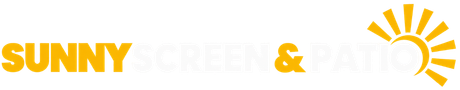 Yellow “SUNNY” text with a sun icon and an ampersand on a white background