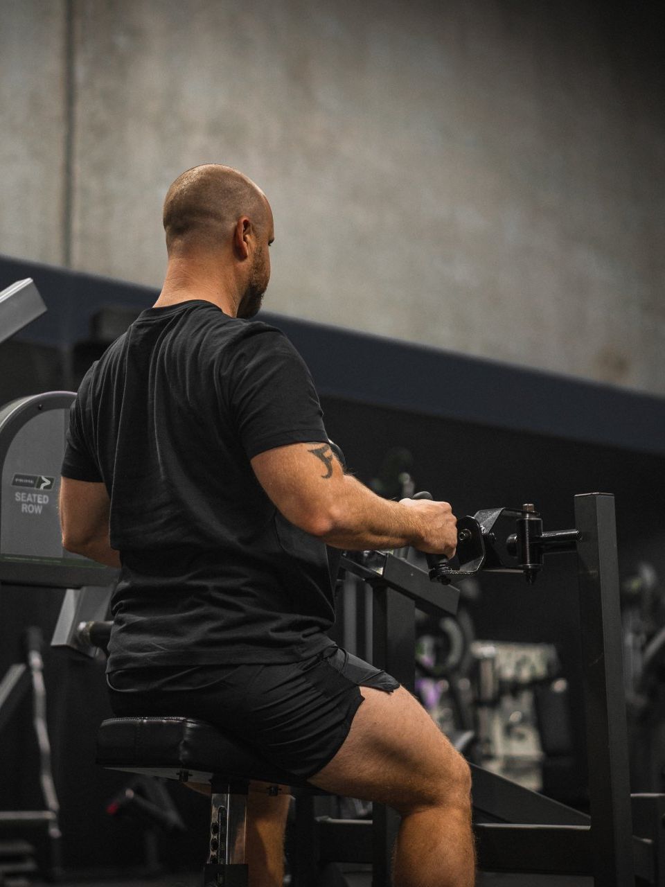 Warren page using gym equipment in the Yanchep gym