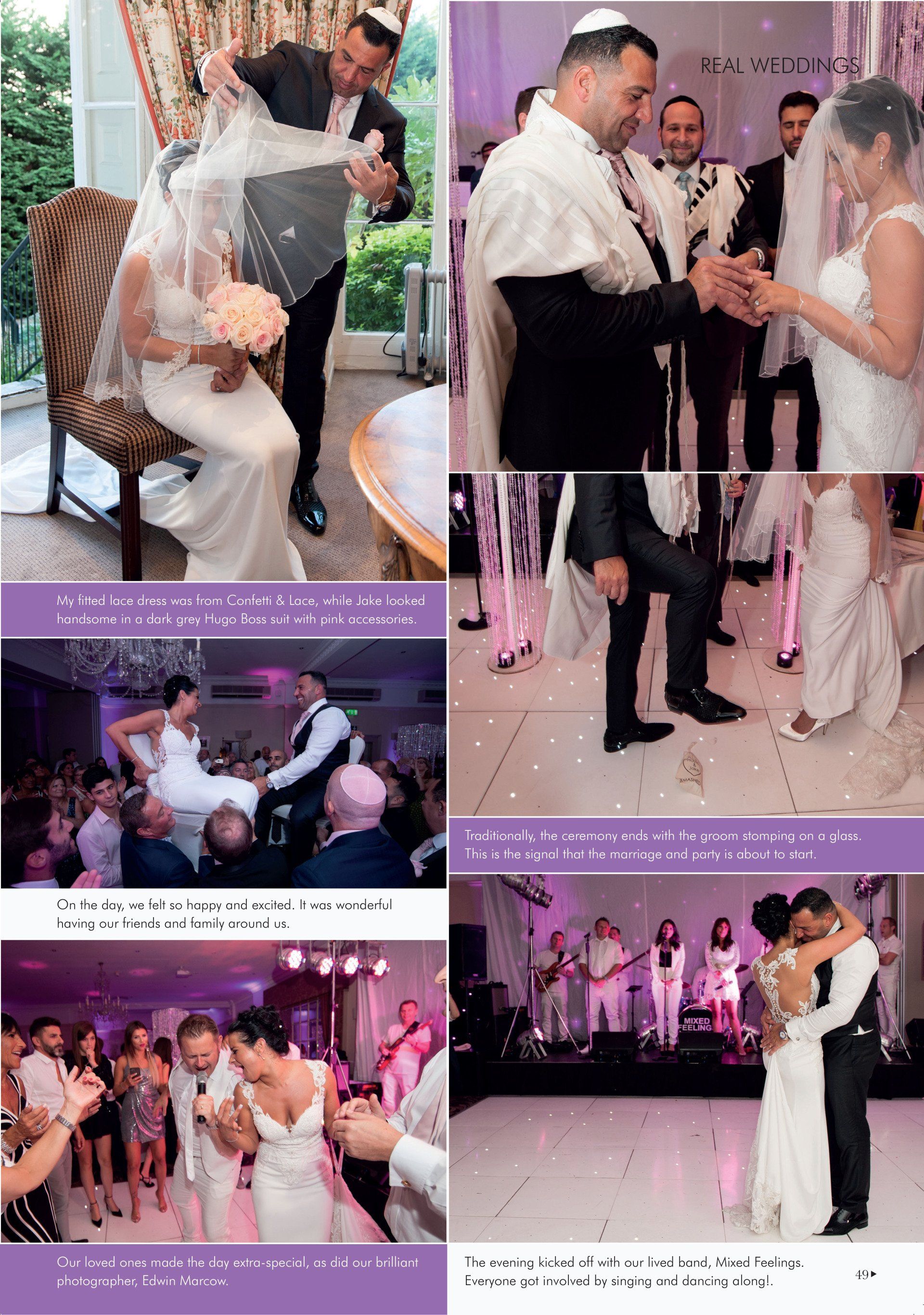 Montage from a Jewish Wedding Ceremony, The Bedeken, The wedding ceremony held under a Chuppa