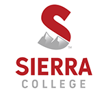 The Sierra College logo featuring a red letter 