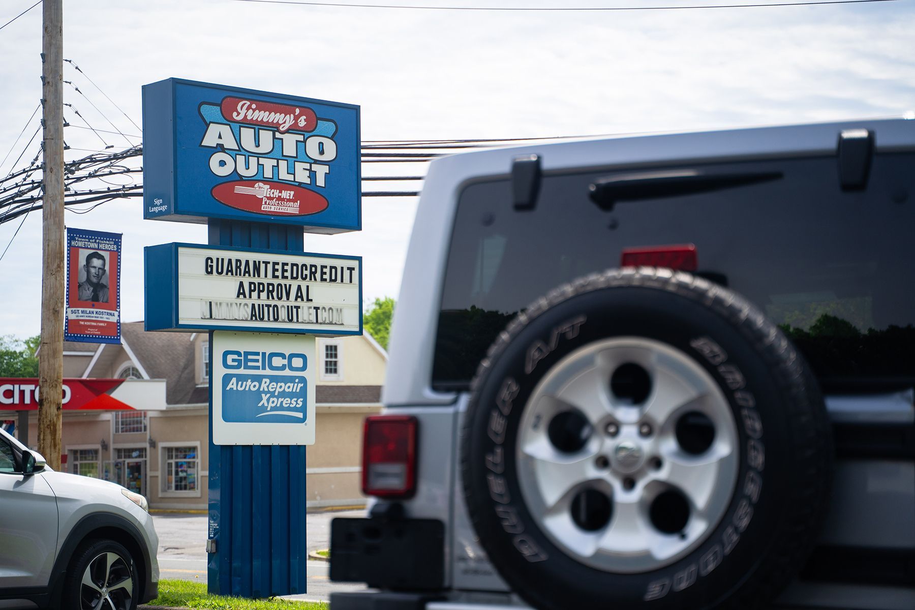 Our Auto Repair Sign with Our Logo outside in Fishkill, NY | Jimmy's Auto Outlet