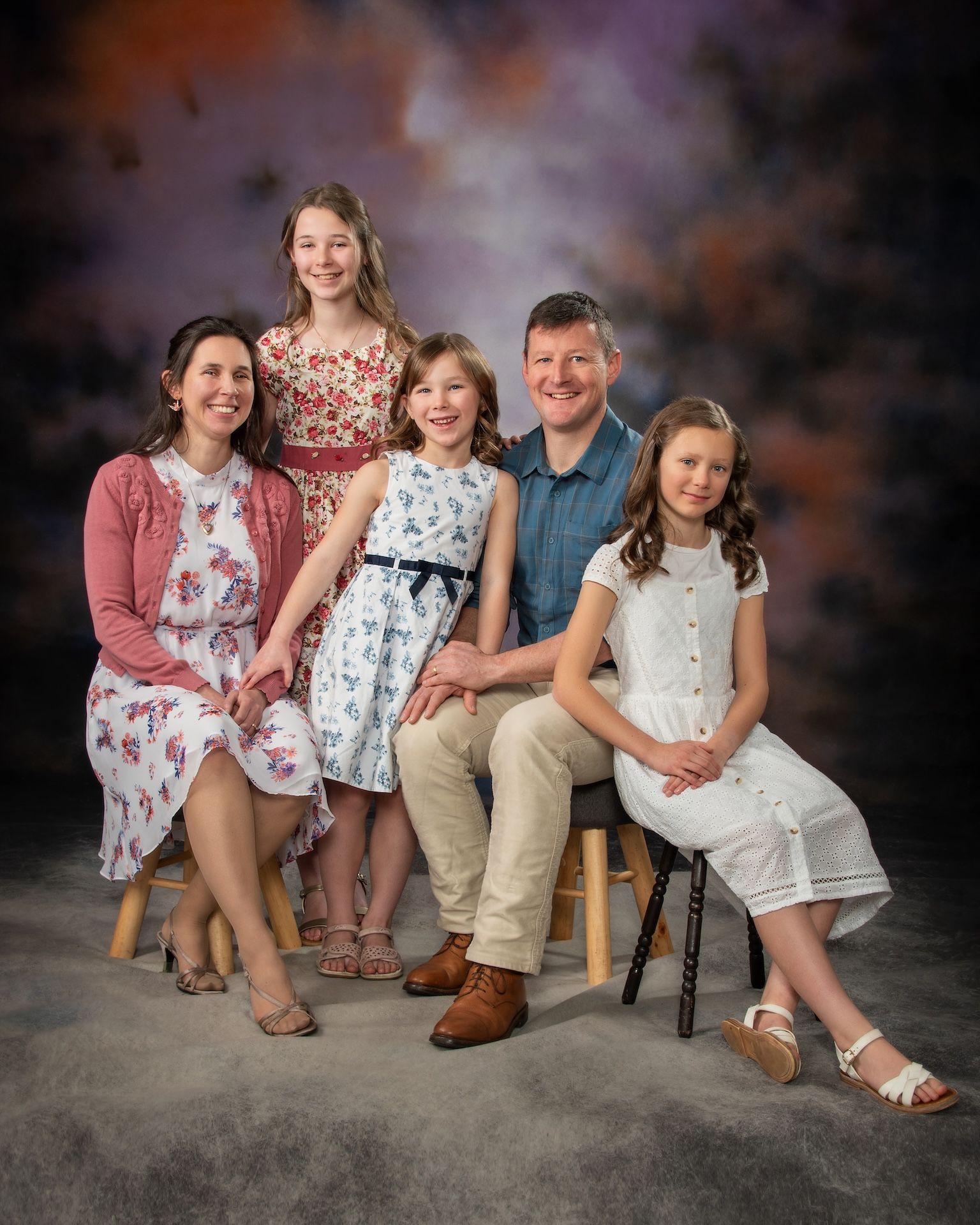 A Family is Posing for a Picture With Santa Claus at Riverside Plaza — Dale Wright Portrait Maker in Shepparton, VIC
