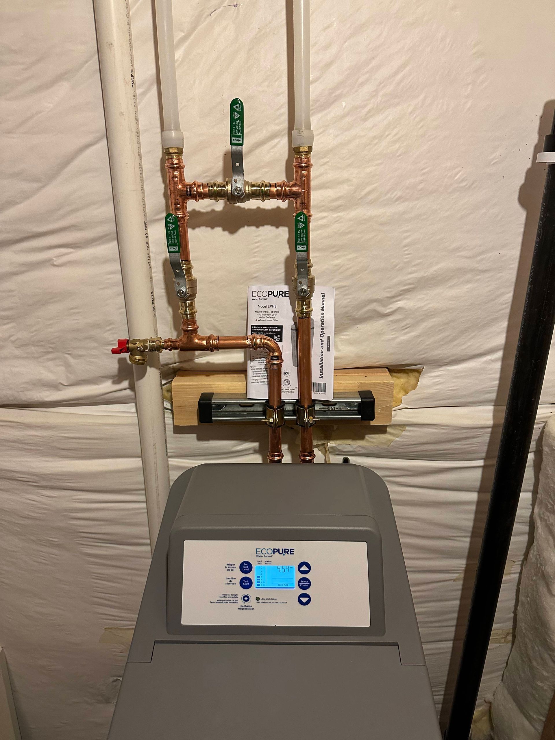 Water softener installation by Modtech inc.