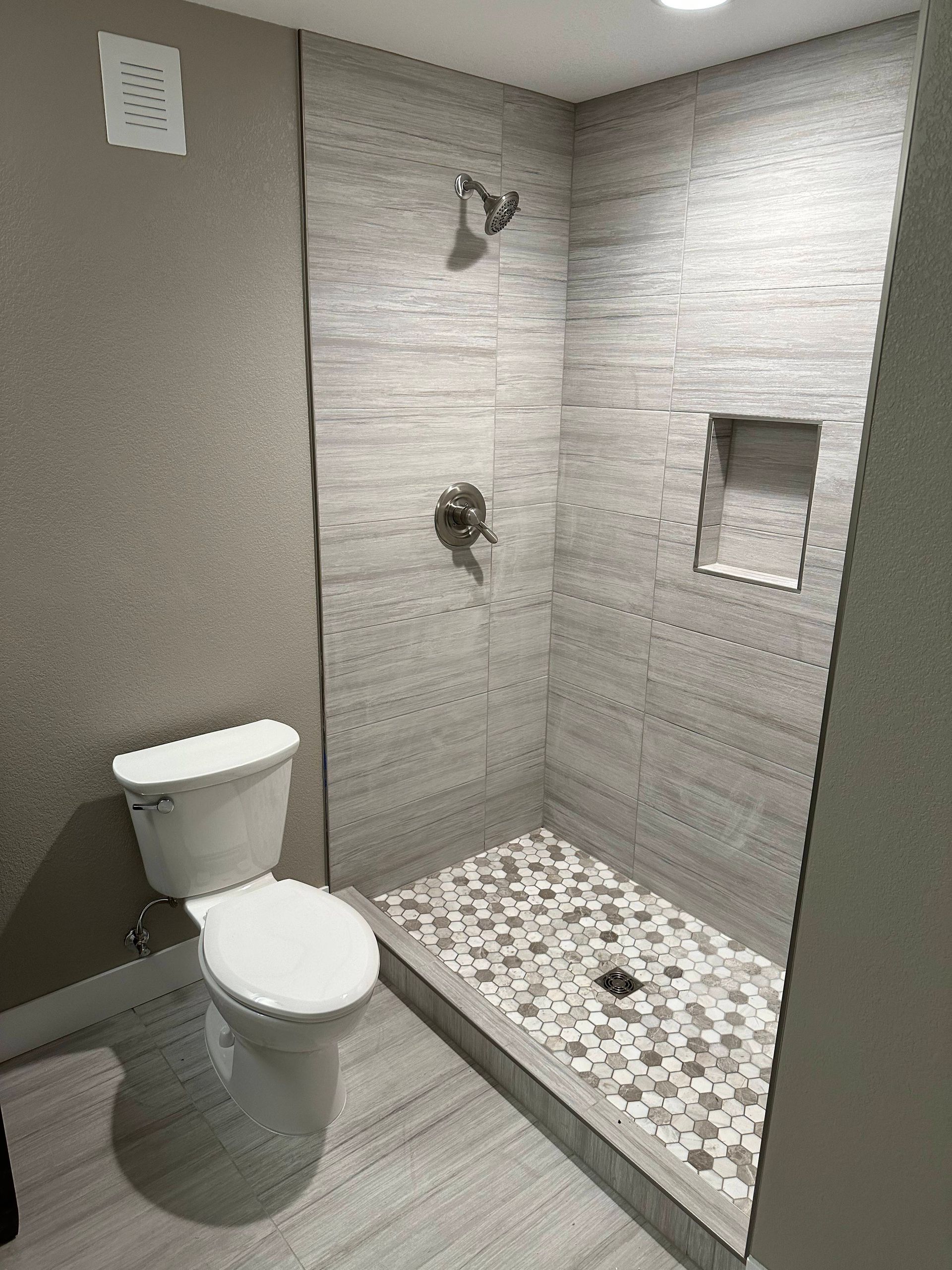New shower installation.