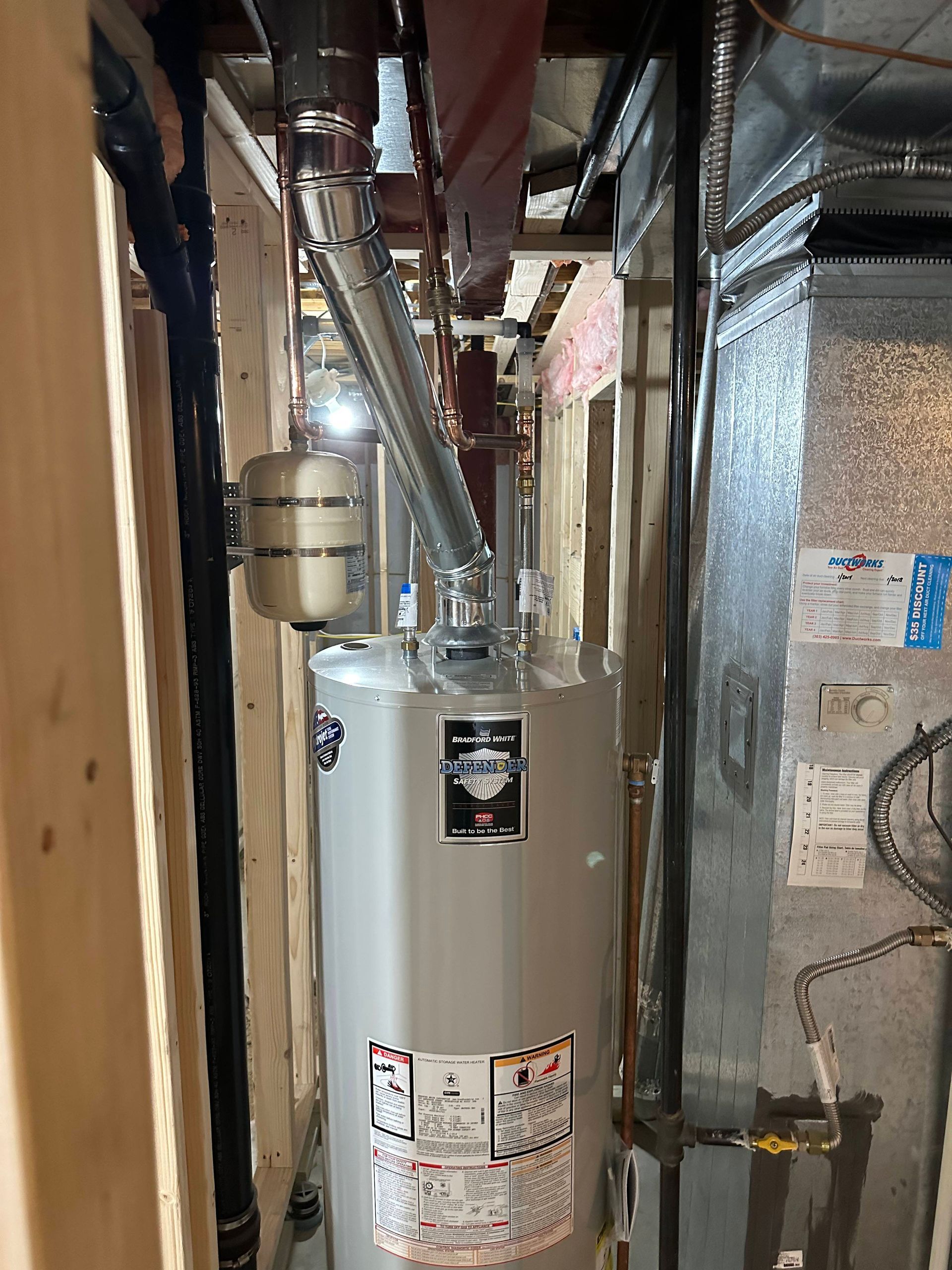 Water heater service in Denver, CO.