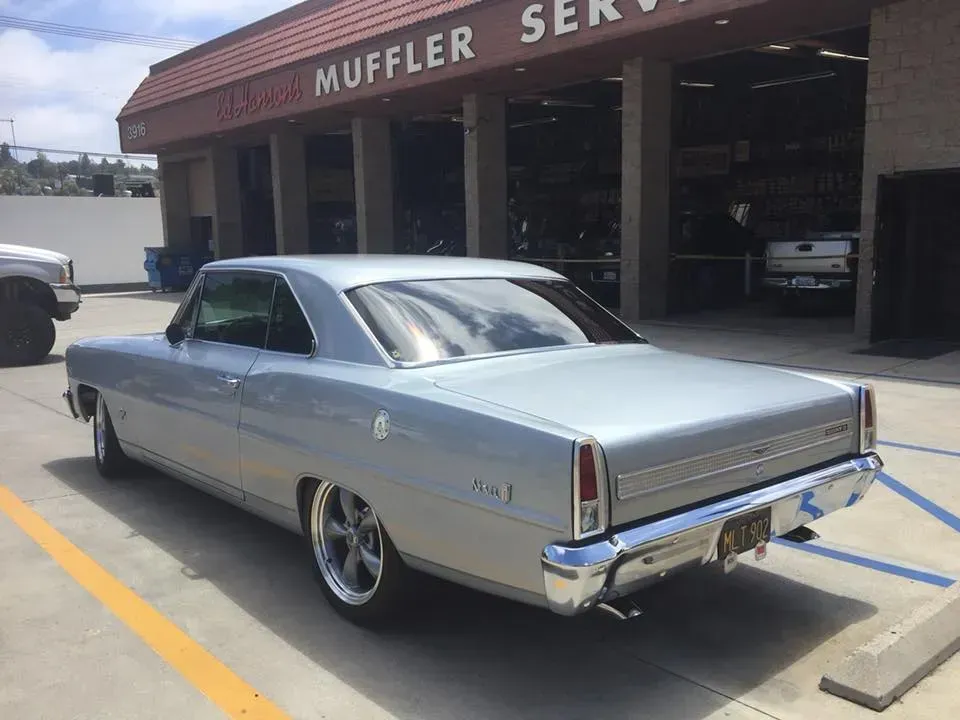 Classic Car Parked at Ed Hanson's Muffler Service