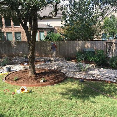 custom hardscape stone landscape