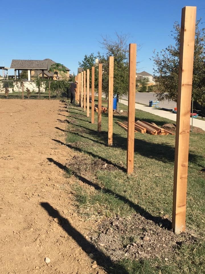 privacy wood fence installation