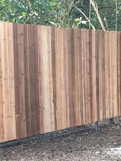 privacy wood fence installation