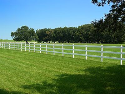 custom white ranch fence