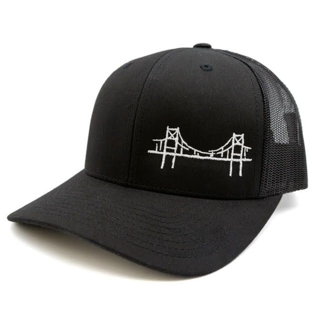 Bridges. SnapBack Trucker Hat Black/White