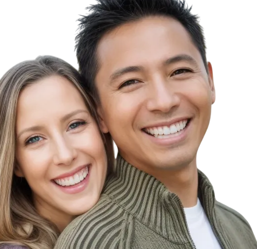 A smiling couple
