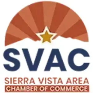 The logo for the sierra vista area chamber of commerce
