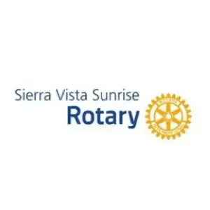 The logo for the sierra vista sunrise rotary club