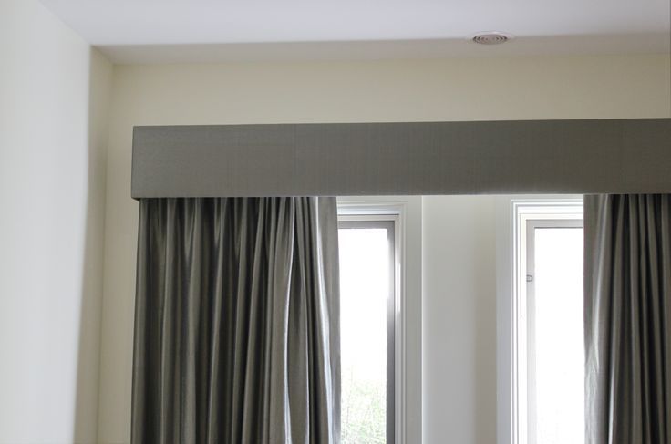 A Bedroom With Gray Curtains and Two Windows — Curtain Haven & Blinds in Laurieton, NSW