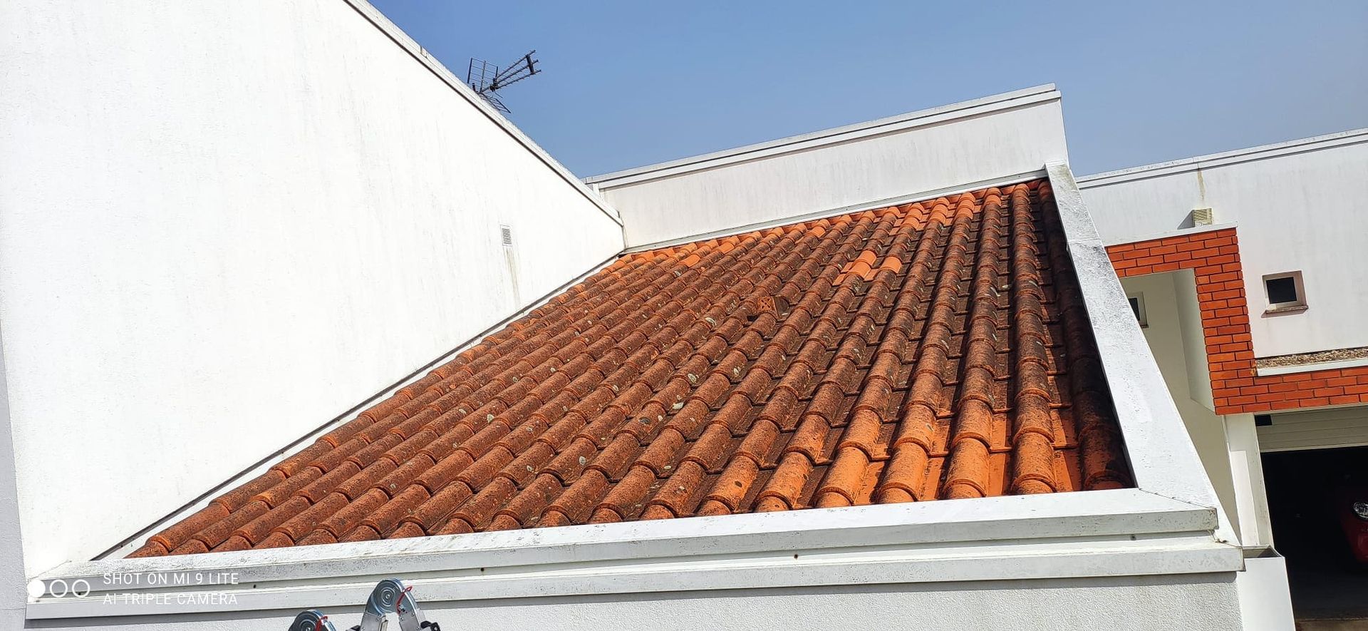 telhado sem limpeza a bastante tempo