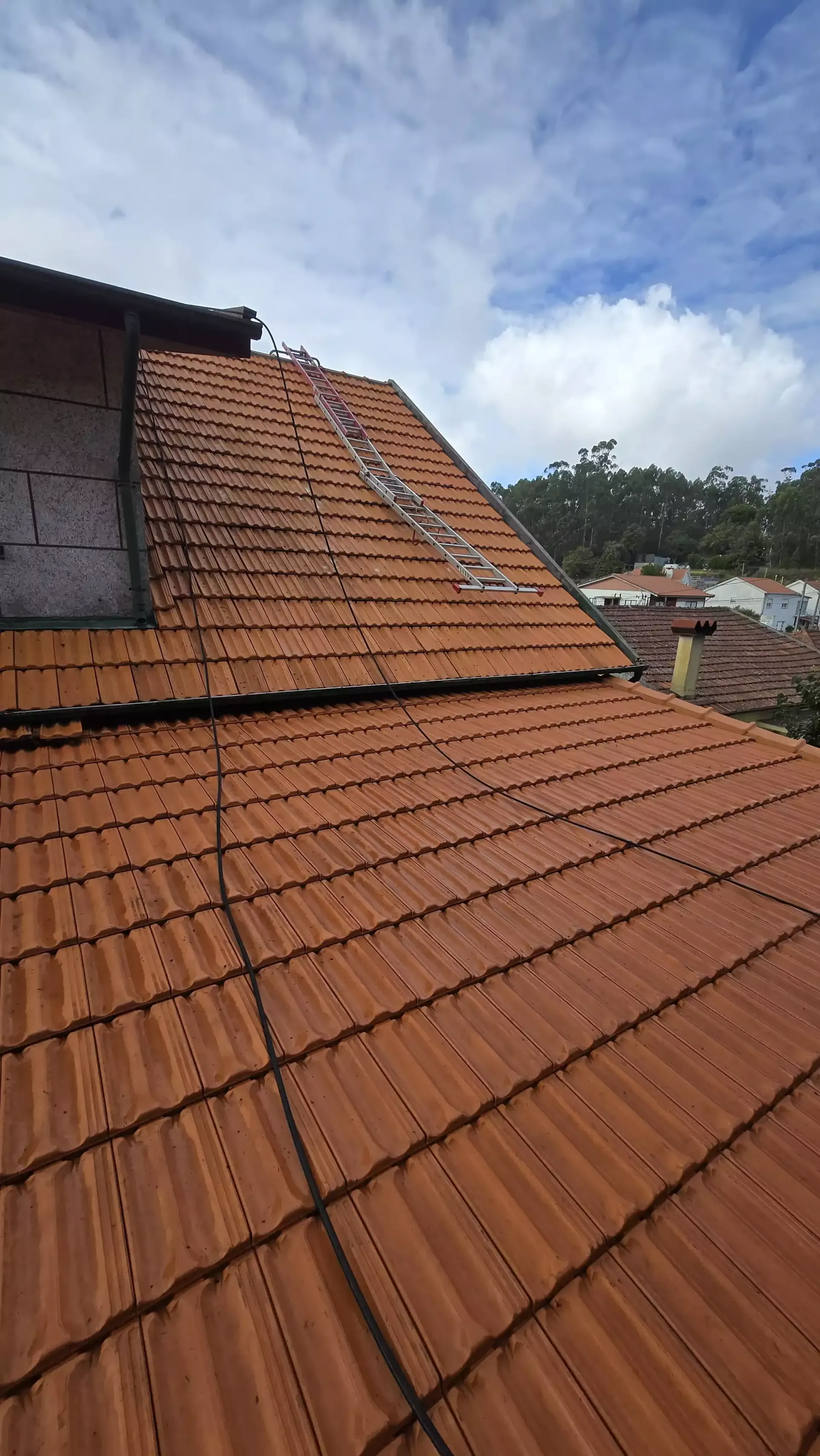 Resultado após limpeza profissional de telhado