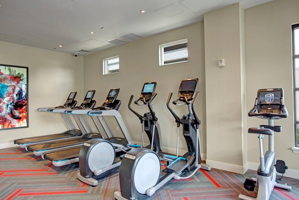 Fitness center at Woodin Creek Village.