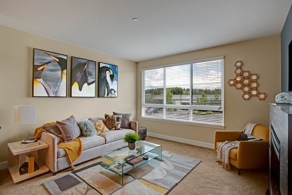 Spacious apartment floor plan at Woodin Creek Village.