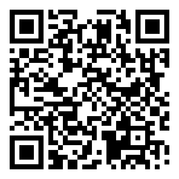 Ein schwarz-weißer QR-Code auf weißem Hintergrund.