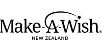 Make-A-Wish New Zealand logo with a shooting star over the 
