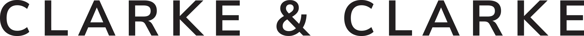 Clarke & Clarke logo in black letters on a white background.